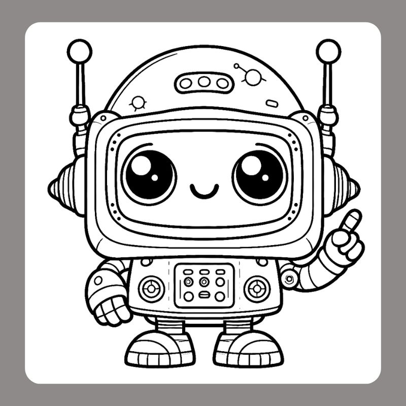 tranh tô màu robot (7)
