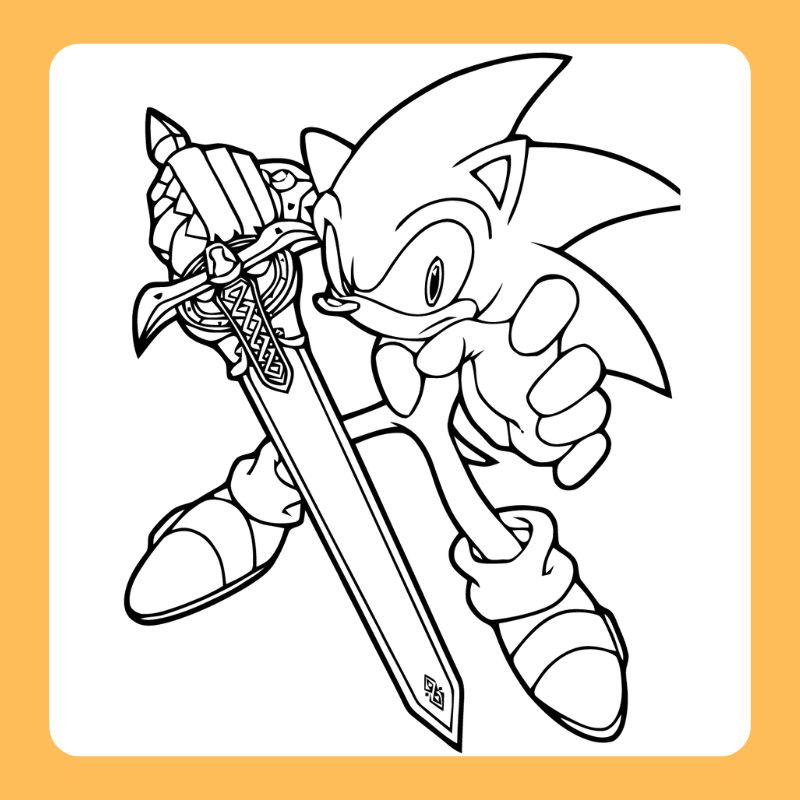 tranh tô màu sonic (3)