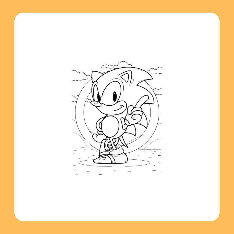 tranh tô màu sonic (4)