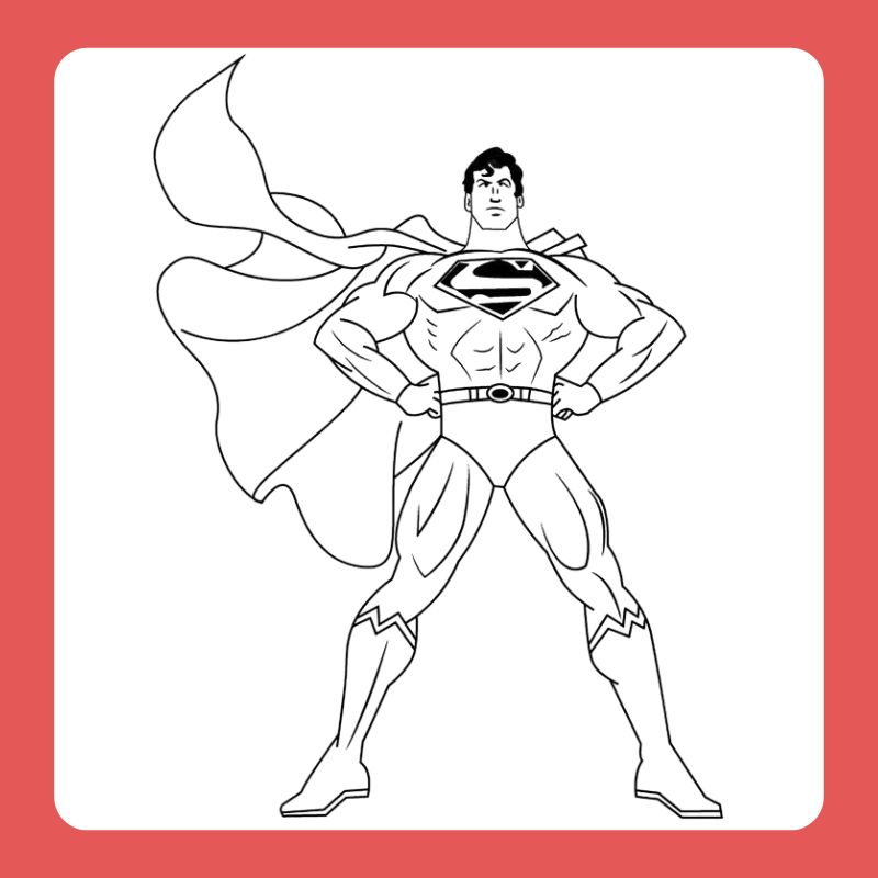 tranh tô màu superman