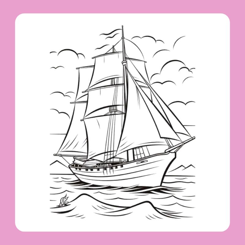 tranh tô màu thuyền buồm (24)