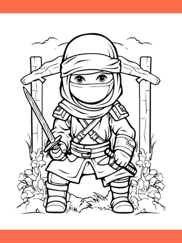 tranh tô màu ninja