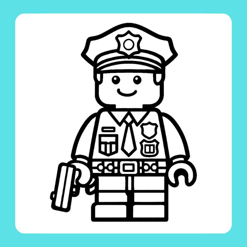 hình tô màu lego