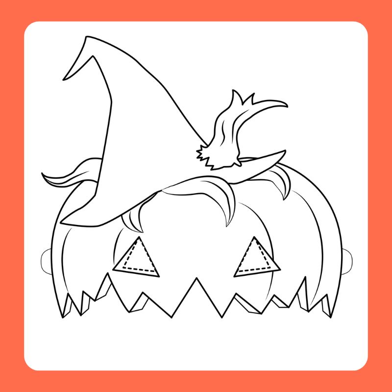 mặt nạ halloween tô màu
