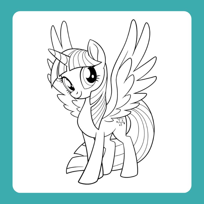 ngựa pony tranh tô màu