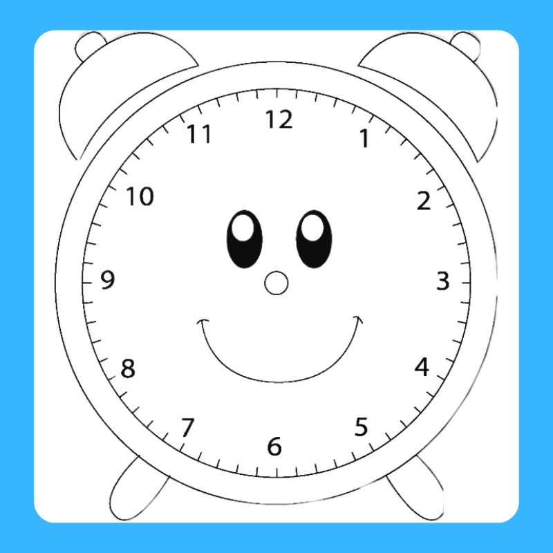 tô màu cái đồng hồ
