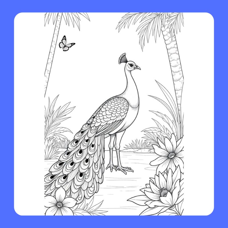 tô màu con công (11)