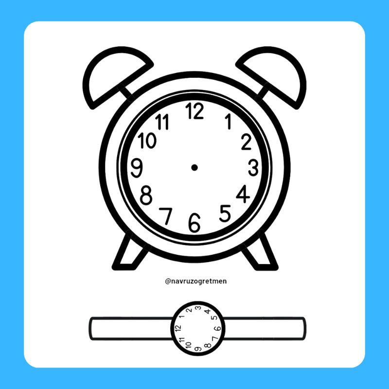 tô màu đồng hồ