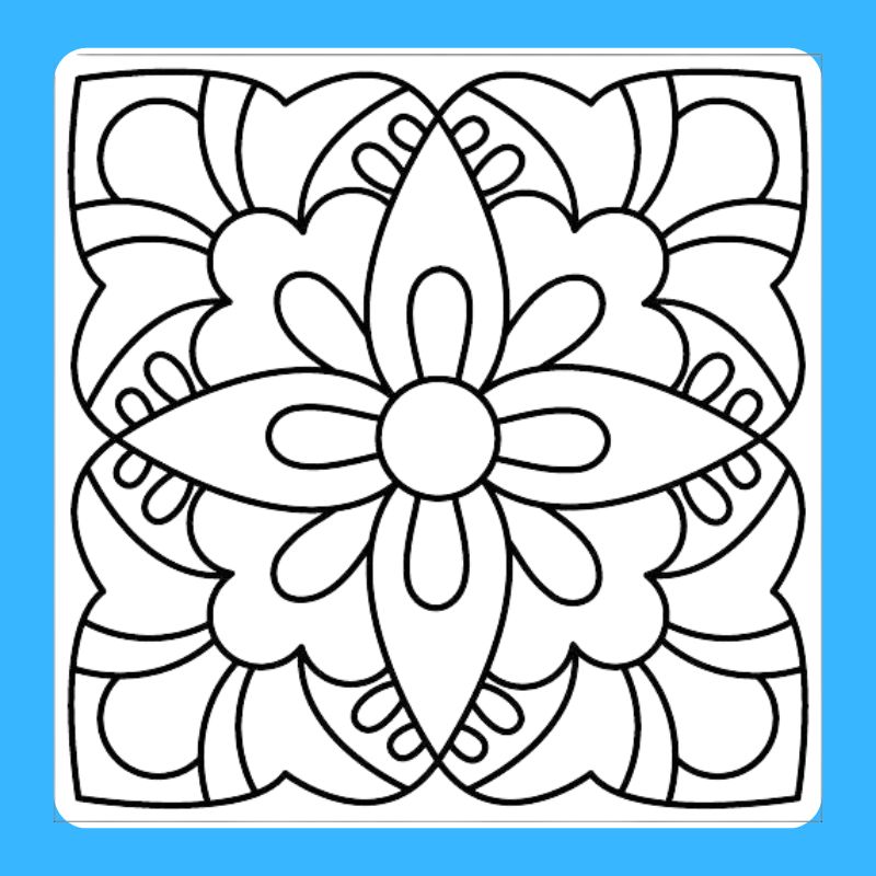 tô màu trang trí hình vuông (3)