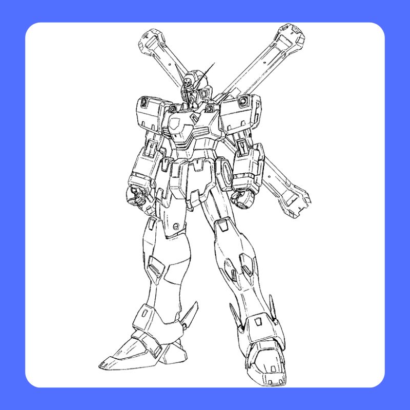 tranh tô màu gundam (10)