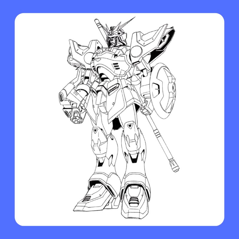 tranh tô màu gundam (11)