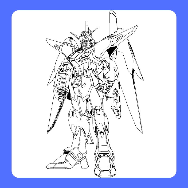 tranh tô màu gundam (13)
