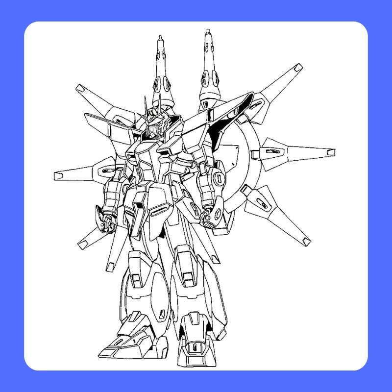 tranh tô màu gundam (15)