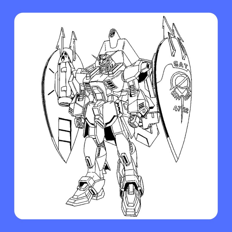 tranh tô màu gundam (16)