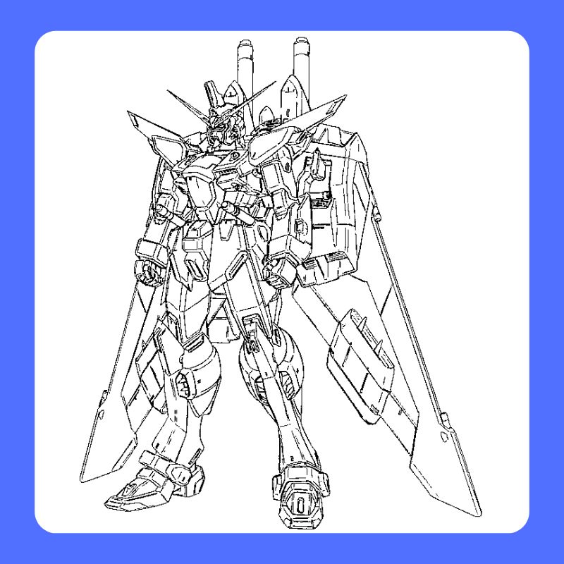 tranh tô màu gundam (17)