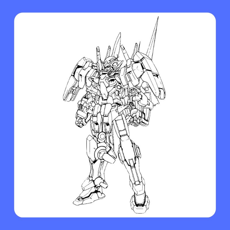 tranh tô màu gundam (18)