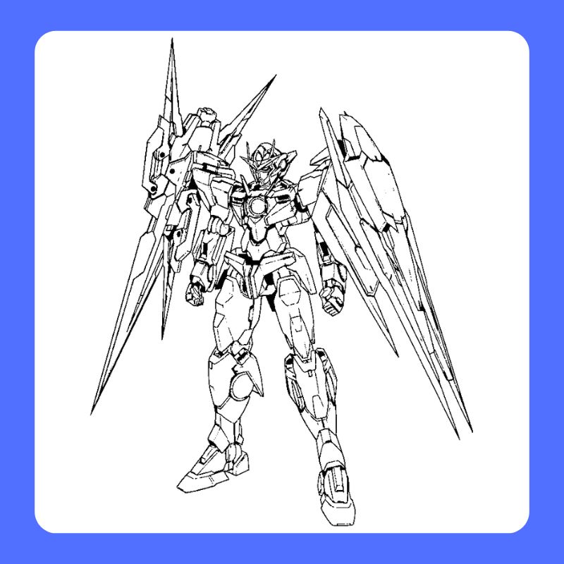 tranh tô màu gundam (19)