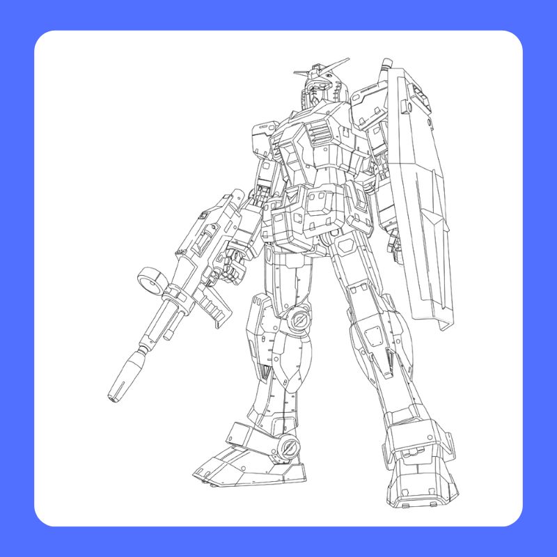 tranh tô màu gundam (21)