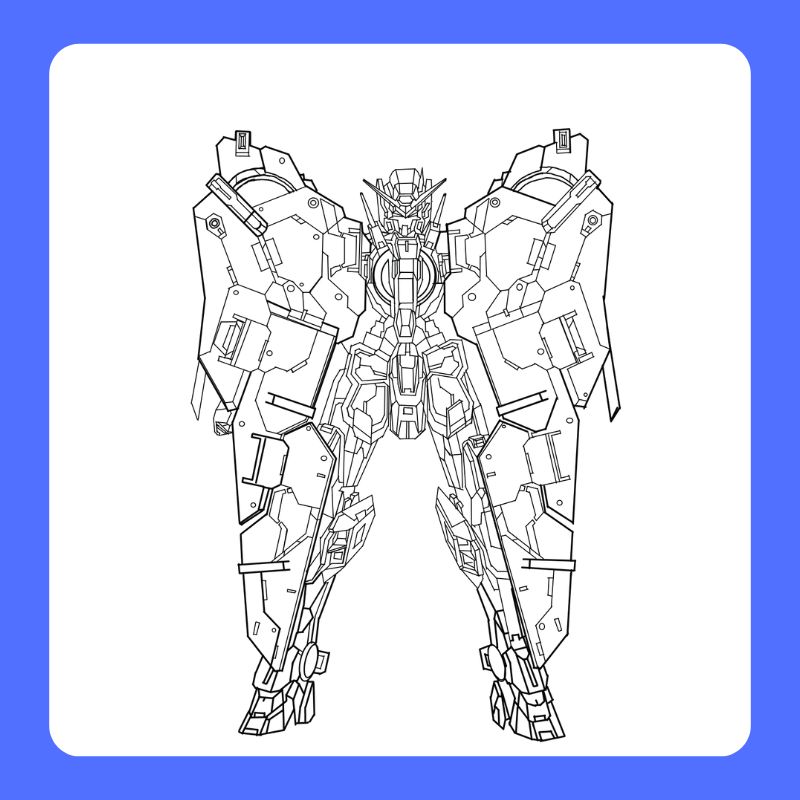tranh tô màu gundam (25)
