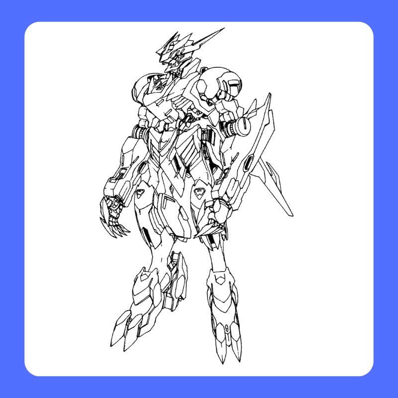 tranh tô màu gundam (26)
