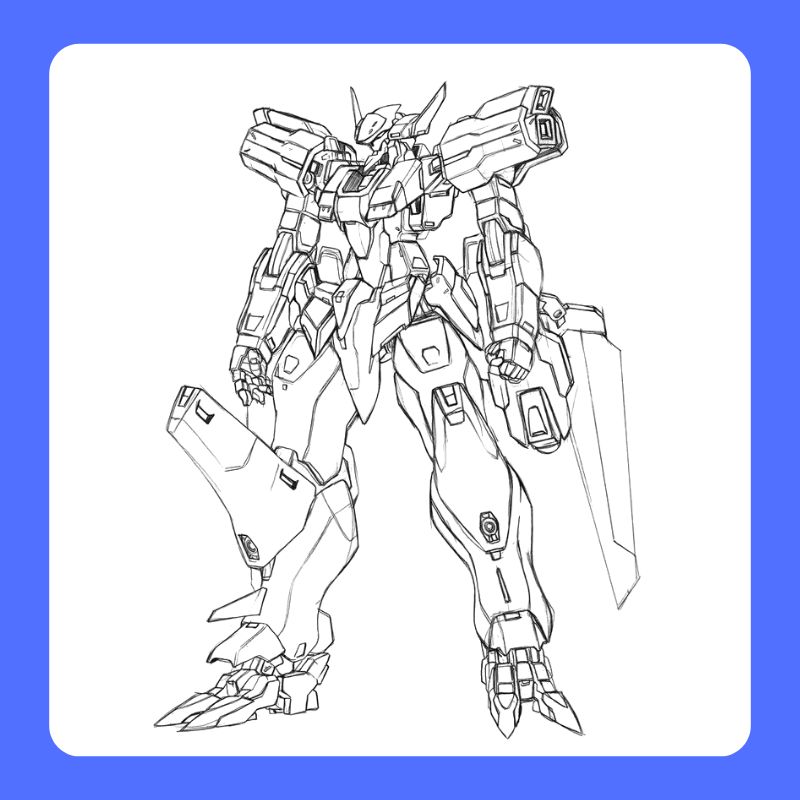 tranh tô màu gundam (27)