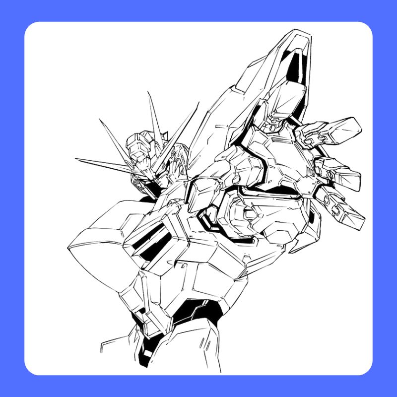 tranh tô màu gundam (30)