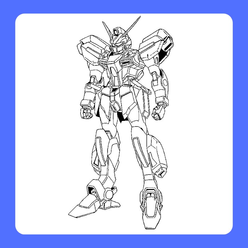 tranh tô màu gundam (4)