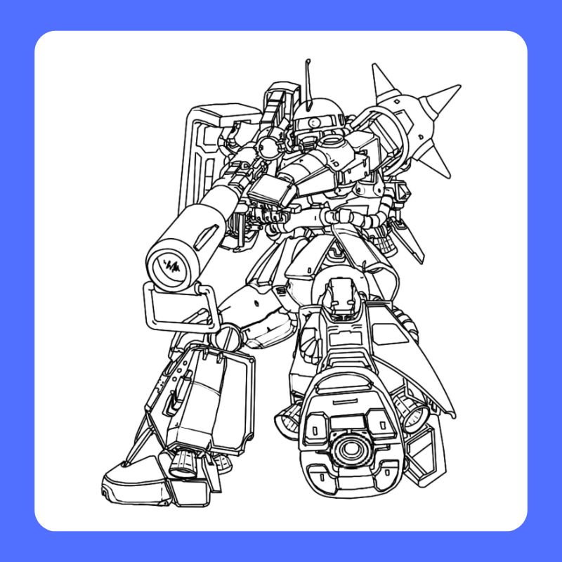 tranh tô màu gundam (7)