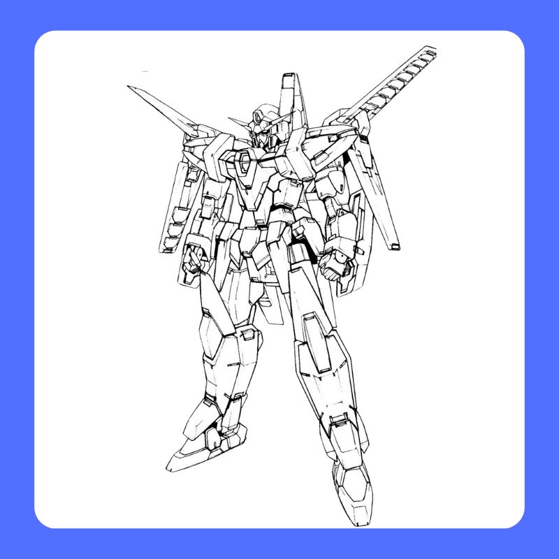 tranh tô màu gundam (8)