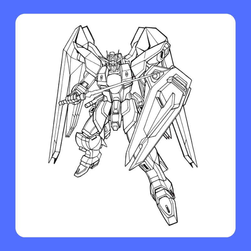 tranh tô màu gundam