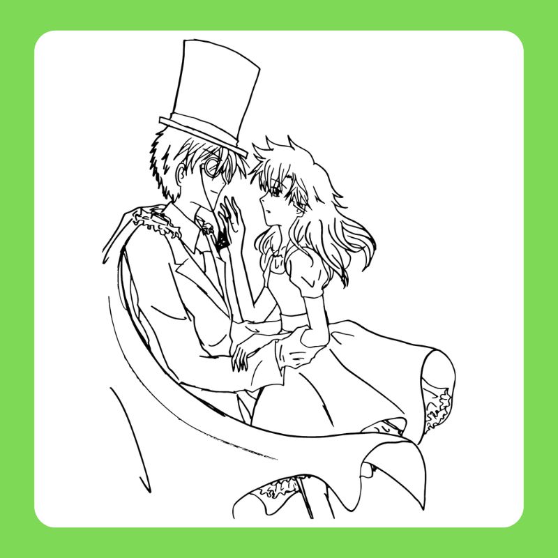 tranh tô màu kaito kid (8)