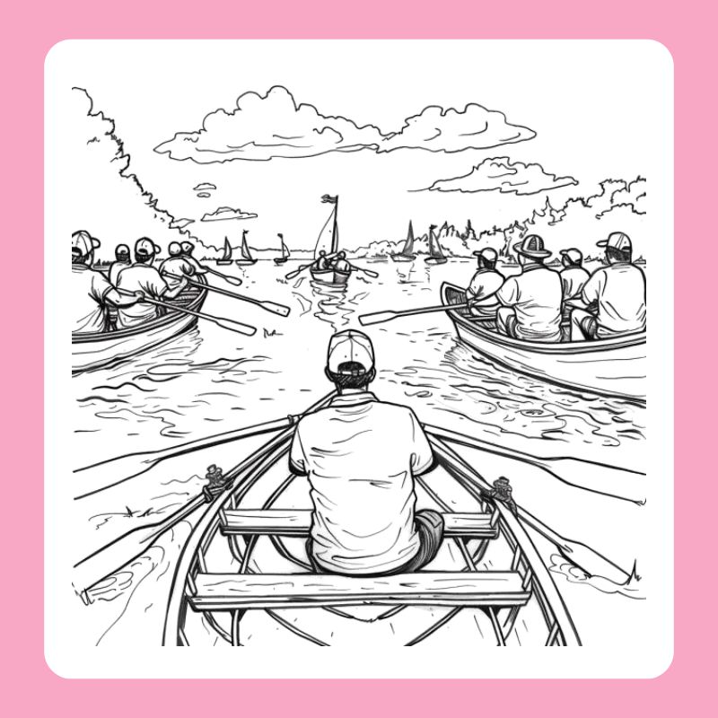 tranh tô màu lễ hội đua thuyền (6) 
