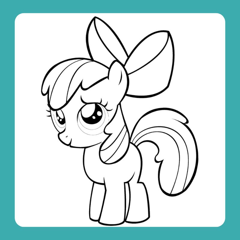 tranh tô màu ngựa pony (11)