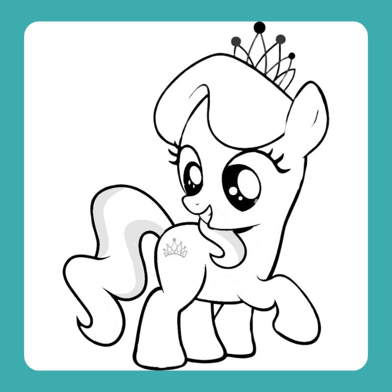 tranh tô màu ngựa pony (12)