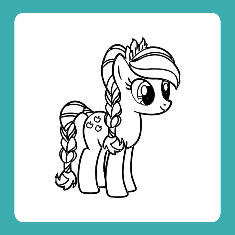 tranh tô màu ngựa pony (13)