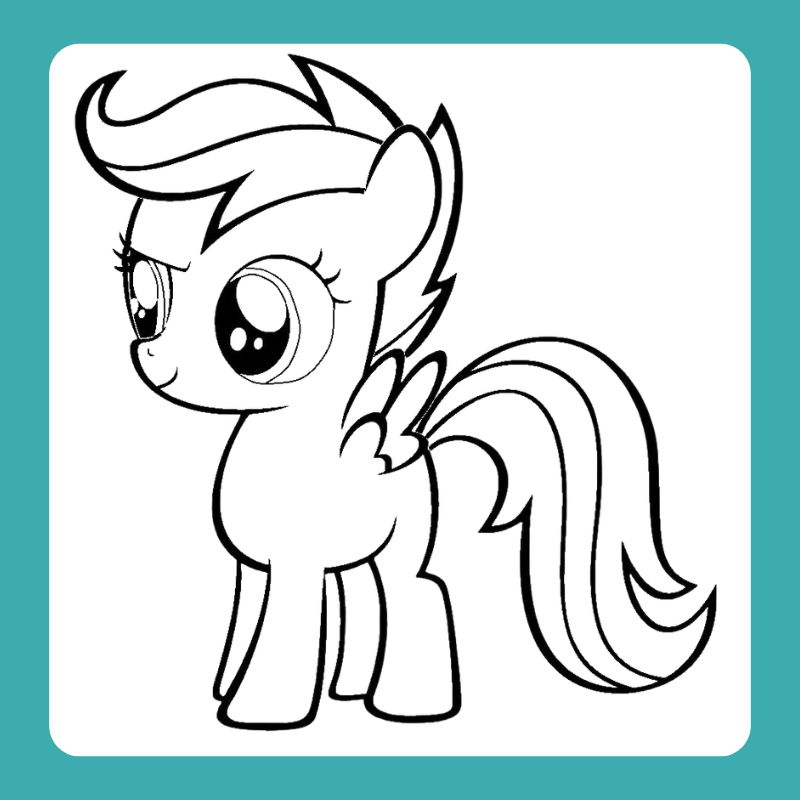 tranh tô màu ngựa pony (15)