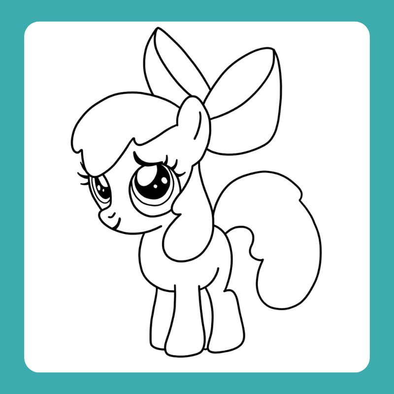 tranh tô màu ngựa pony (17)