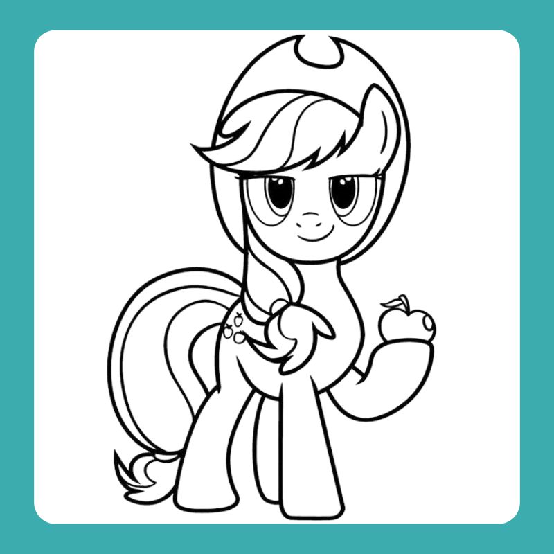 tranh tô màu ngựa pony (2)