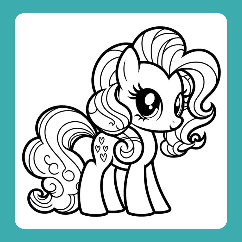 tranh tô màu ngựa pony (20)