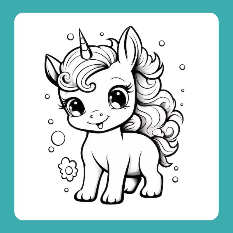 tranh tô màu ngựa pony (24)