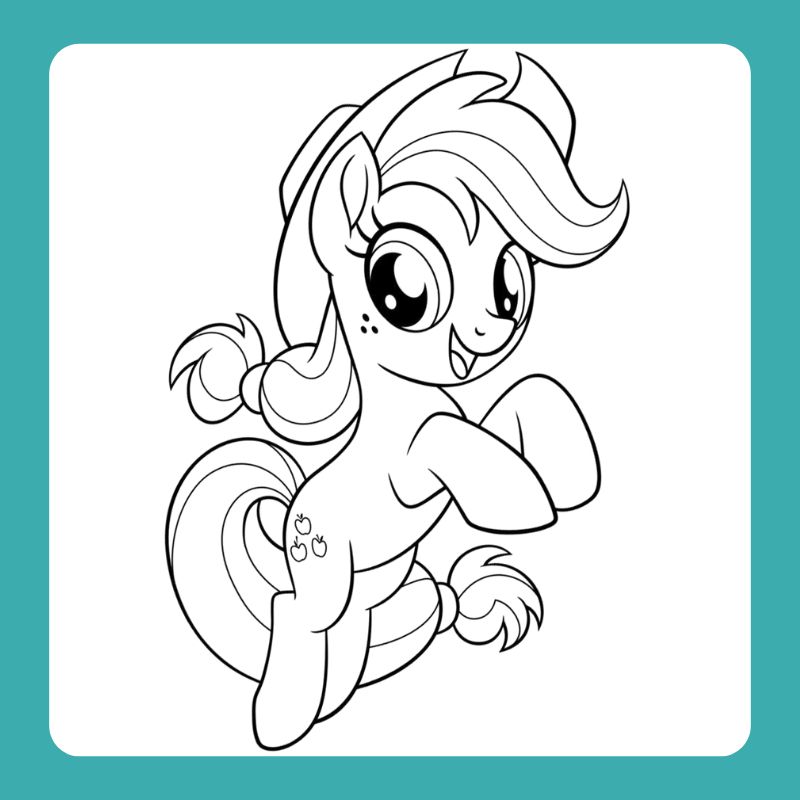 tranh tô màu ngựa pony (3)