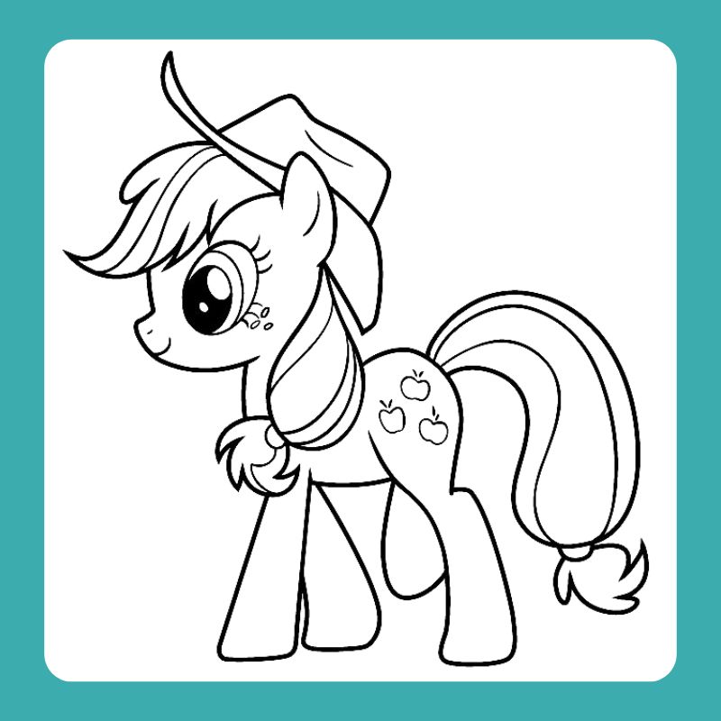 tranh tô màu ngựa pony (4)