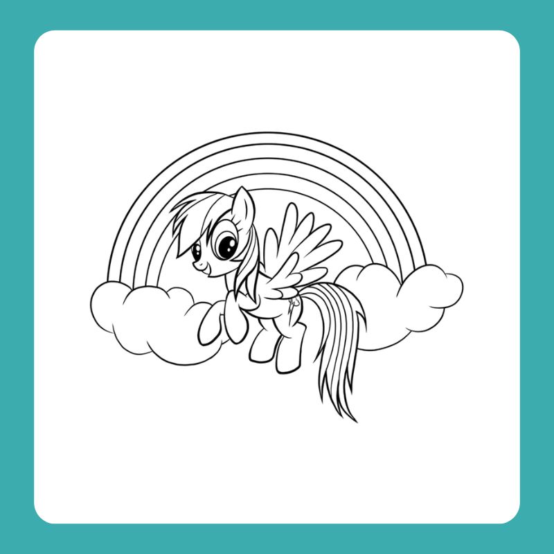 tranh tô màu ngựa pony (5)