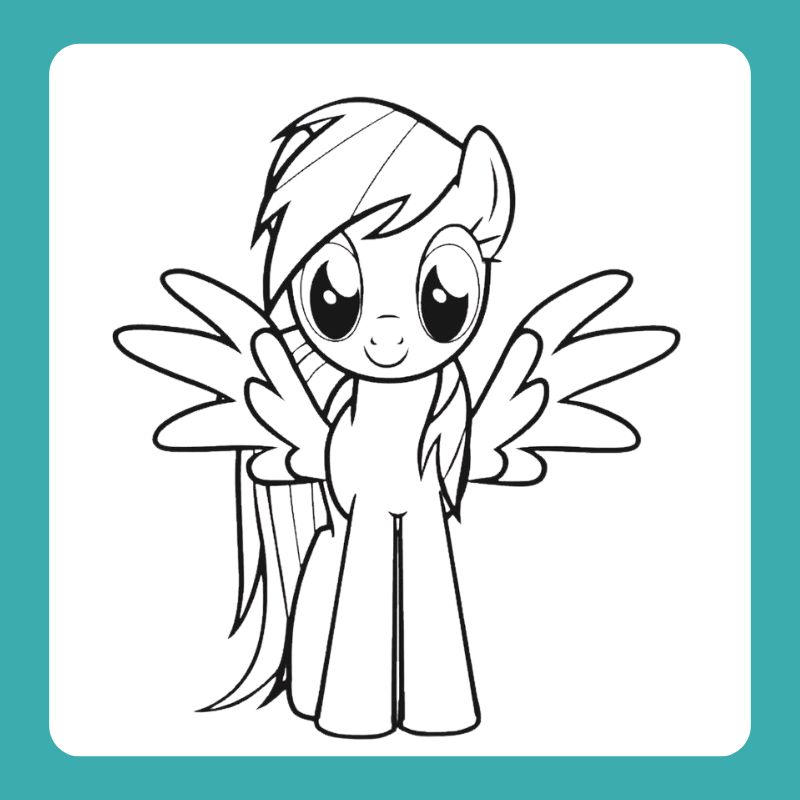 tranh tô màu ngựa pony (6)