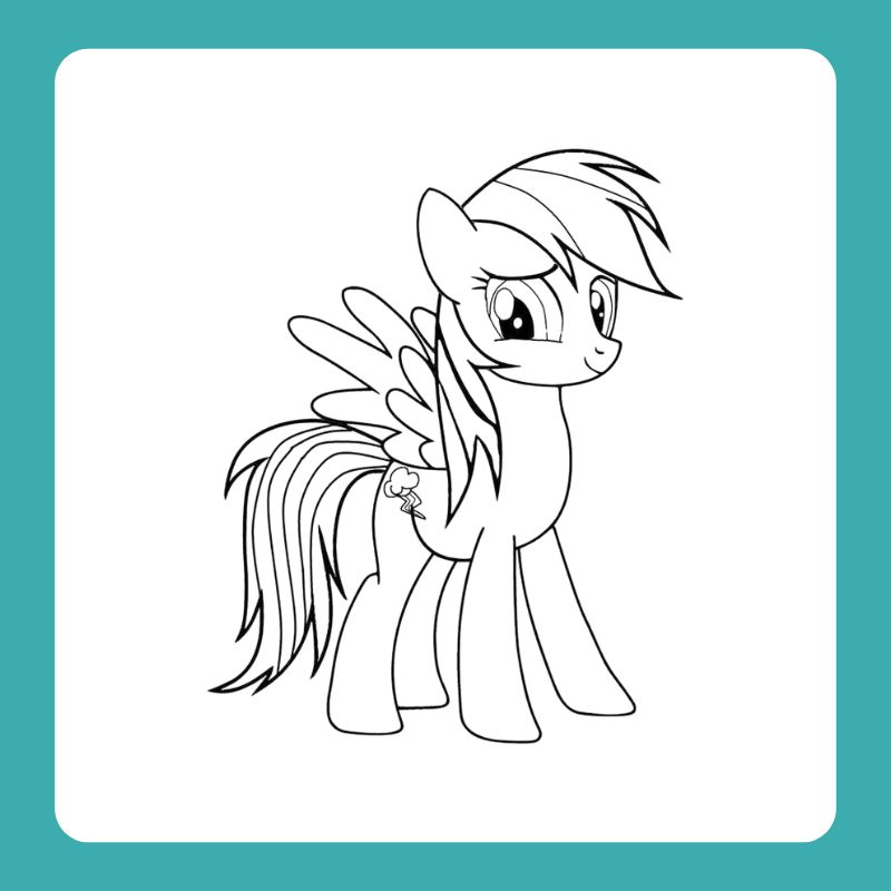 tranh tô màu ngựa pony (7)