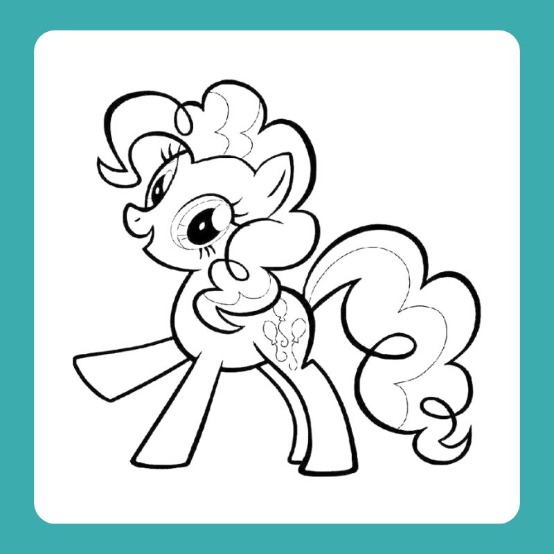 tranh tô màu ngựa pony (8)