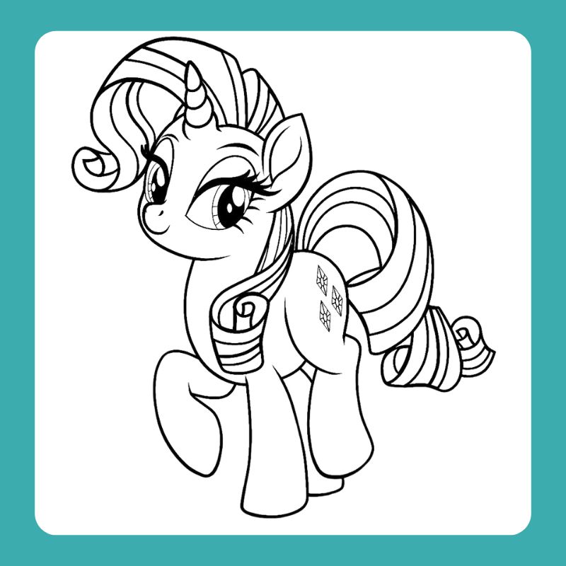 tranh tô màu ngựa pony