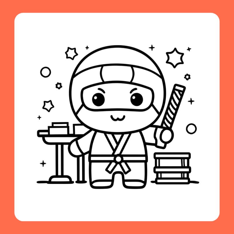 tranh tô màu ninja (14)