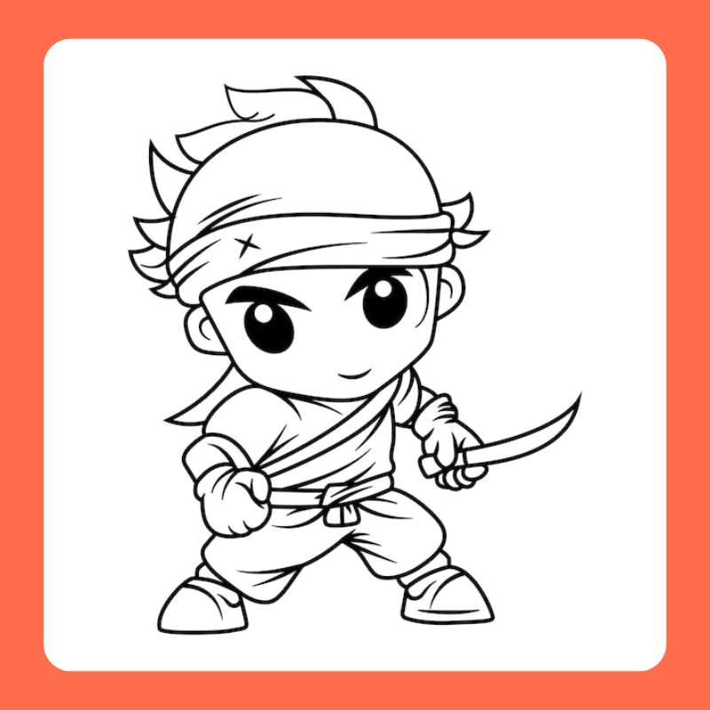 tranh tô màu ninja (15)