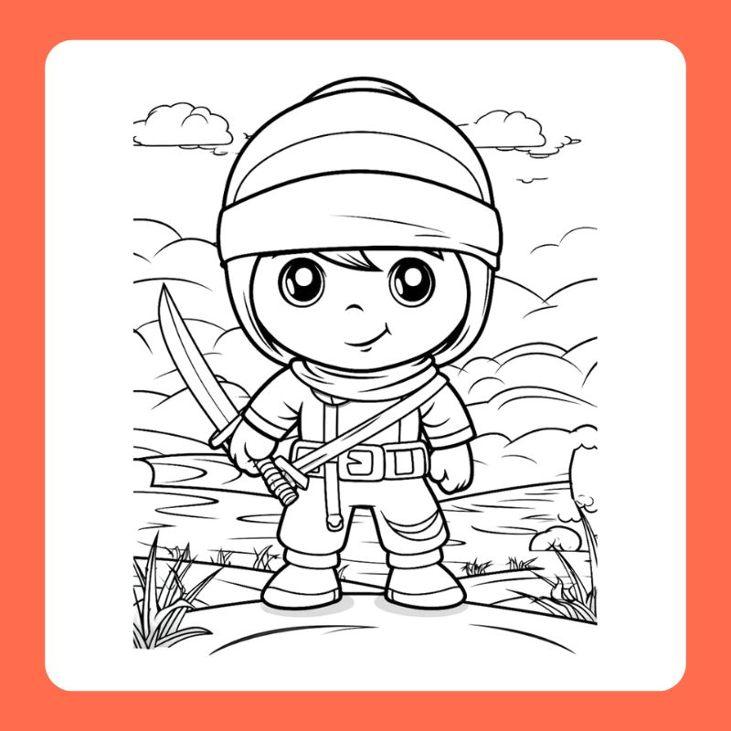 tranh tô màu ninja (2)